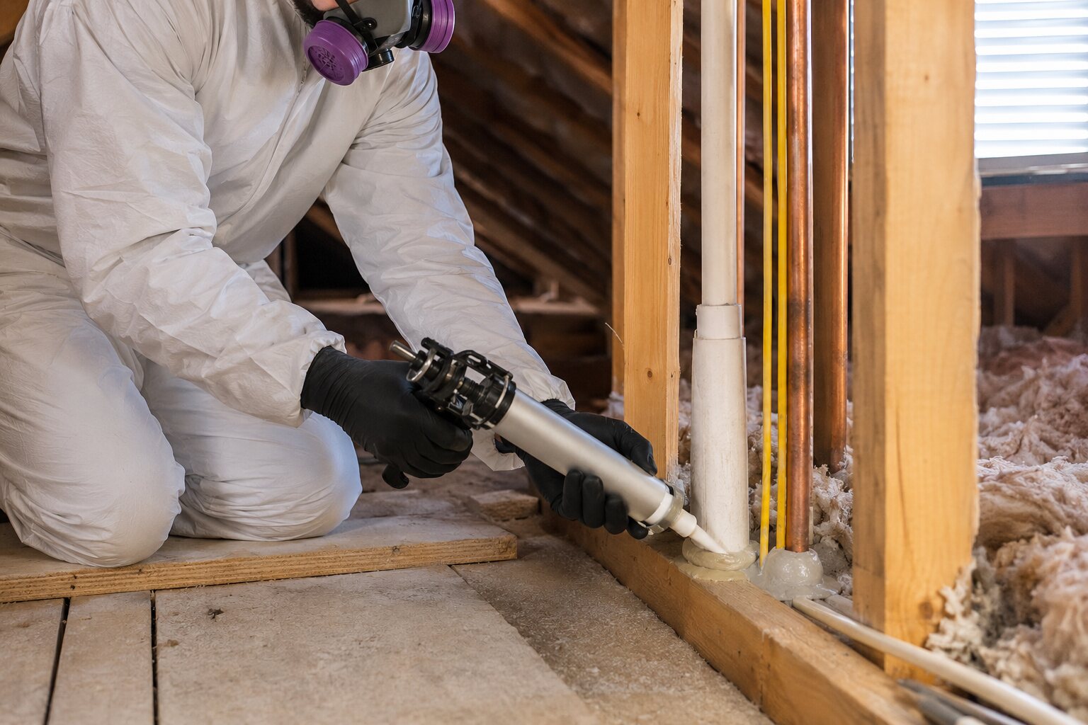 Representative image of attic air sealing work